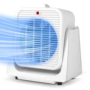 Trustech Heater and Fan Combo for Desk, 2 in 1 Heater Fan w/Fast Heating & Fan Modes, 45 Adjustable Angle, for $39