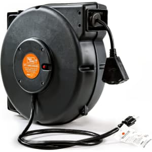 SuperHandy 75-Foot Commercial Extension Cord Reel w/ Triple Tap Connector for $220