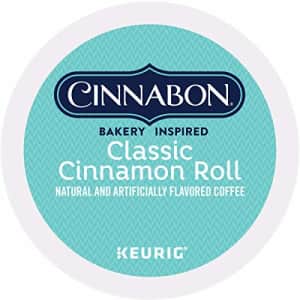 Cinnabon Classic Cinnamon Roll Keurig Single-Serve K-Cup Pods, Light Roast Coffee, 48 Count for $20