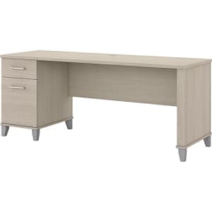 Bush Furniture Somerset 72W Office Desk with Drawers in Sand Oak for $344