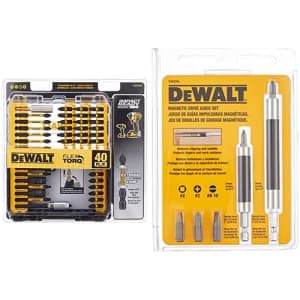 DEWALT Screwdriver Bit Set, Impact Ready, FlexTorq, 40-Piece with Bit Set with Magnetic Drive Guide for $42