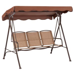 Mainstays Sand Dune 3-Seat Canopy Steel Porch Swing for $98