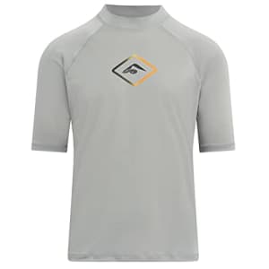 Kanu Surf Men's Paradise UPF 50+ Short Sleeve Sun Protective Rashguard Swim Shirt, Paraiso Grey, for $20 Kanu Surf Men's Paradise UPF 50+ Short Sleeve Sun Protective Rashguard Swim Shirt, Paraiso Grey, for $20