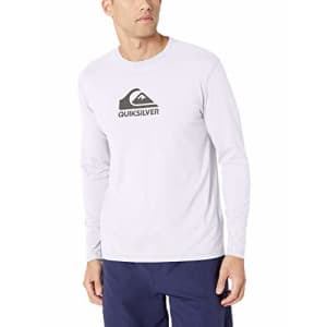 Quiksilver Men's Solid Streak Long Sleeve Rashguard UPF 50+ Sun Protection, White, M for $30