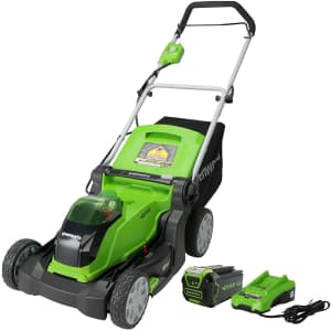 Greenworks 40V 17" 2-in-1 Cordless Lawn Mower Kit for $295
