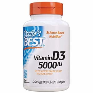 Doctor'S Best Vitamin D3 5, 000 Iu for Healthy Bones, Teeth, Heart & Immune Support, Non-GMO, for $22