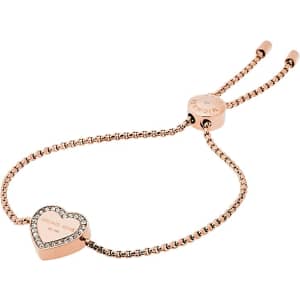 Michael Kors Heart Slider Bracelet w/ Crystal Accents for $43