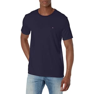 Tommy Hilfiger Men's Crewneck Flag T-Shirt, Sky Captain, XXL for $24