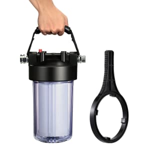 Kintim 4.5x10" RV Water Filter System with Portable Handle for $52