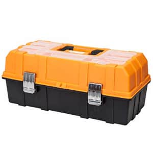 TCE ATRJH-3430U Torin 17" Plastic 3-Layer Multi-Function Storage Tool Box with Tray and Dividers, for $22
