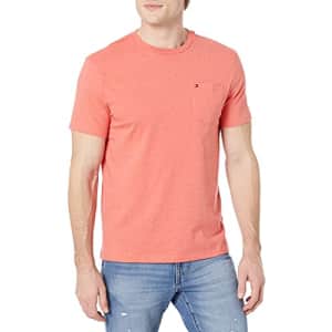 Tommy Hilfiger Men's Regular Short Sleeve Crewneck T Shirt with Pocket, B0452 Red Heath, XL for $24 Tommy Hilfiger Men's Regular Short Sleeve Crewneck T Shirt with Pocket, B0452 Red Heath, XL for $24