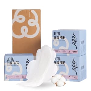 100% Organic Cotton Ultra Thin Pads 54-Pack for $13 100% Organic Cotton Ultra Thin Pads 54-Pack for $13