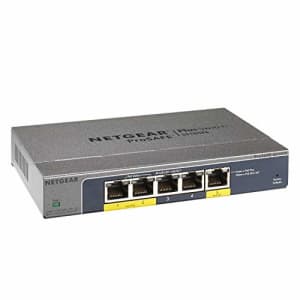 NETGEAR 5-Port PoE Gigabit Ethernet Plus Switch (GS105PE) - with 2 x PoE PD Powered @ 19W for $119