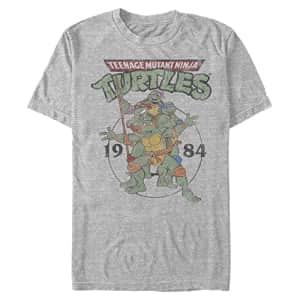 Nickelodeon Big & Tall Teenage Mutant Ninja Turtles Group Elite Men's Tops Short Sleeve Tee Shirt, for $18