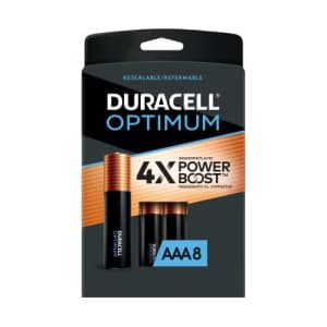 Duracell Optimum AAA Alkaline Batteries | Long Lasting 1.5V Triple A Battery | Resealable Package for $25