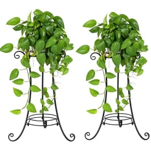 Giantex Set of 2 Classic Tall Plant Stand Flower Pots Holder, Indoor Outdoor Iron Planter Display for $70 Giantex Set of 2 Classic Tall Plant Stand Flower Pots Holder, Indoor Outdoor Iron Planter Display for $70