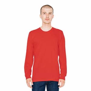 American Apparel Men's Fine Jersey Crewneck Long Sleeve T-Shirt, Red, Large for $16 American Apparel Men's Fine Jersey Crewneck Long Sleeve T-Shirt, Red, Large for $16
