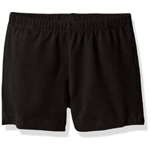 The Children's Place Big Girls' Basic Cartwheel Short, Black, Large/10/12 for $10