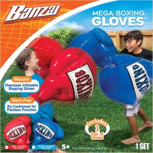 Banzai Kids Inflatable Mega Boxing Gloves for $8