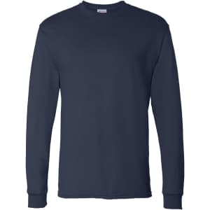 Hanes Men's Essentials Long Sleeve T-Shirt 4-Pack from $15