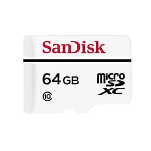 SanDisk High Endurance Video Monitoring Card with Adapter 64GB (SDSDQQ-064G-G46A), White for $12