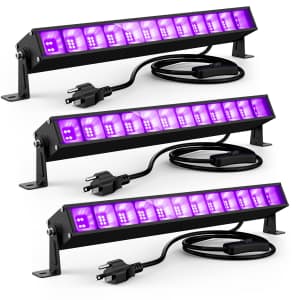 40W LED Black Light Bar 3-Pack for $30