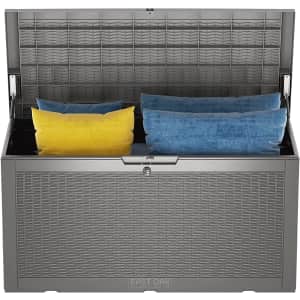East Oak 100-Gallon Large Deck Box for $120 East Oak 100-Gallon Large Deck Box for $120