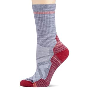 Smartwool SW001573039M Women's Hike Light Cushion Crew Socks Light Gray M for $23