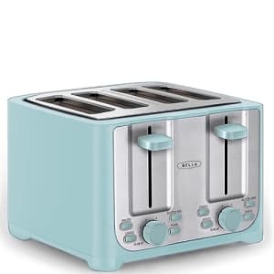 BELLA 4 Slice Toaster with Auto Shut Off - Extra Wide Slots & Removable Crumb Tray and Cancel, for $30 BELLA 4 Slice Toaster with Auto Shut Off - Extra Wide Slots & Removable Crumb Tray and Cancel, for $30