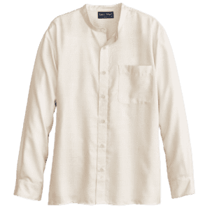 John Blair Banded Collar Linen-Look Shirt for $7