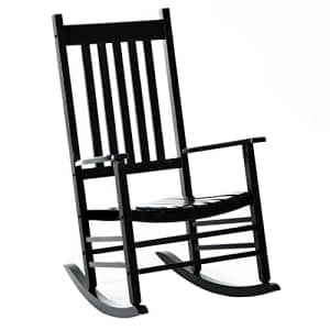 Outsunny Outdoor Rocking Chair, Wooden Rustic High Back All Weather Rocker, Slatted for Indoor, for $108 Outsunny Outdoor Rocking Chair, Wooden Rustic High Back All Weather Rocker, Slatted for Indoor, for $108