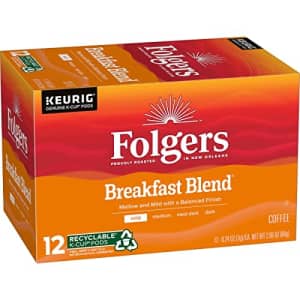 Folgers Breakfast Blend Mild Roast Coffee, 72 Keurig K-Cup Pods for $42