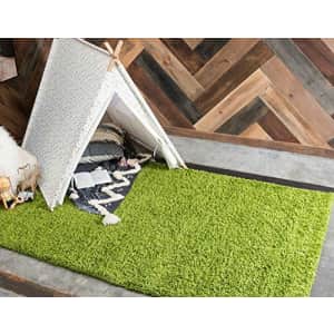 Unique Loom Solo Solid Shag Collection Modern Plush Grass Green Area Rug (7' 0 x 10' 0) for $88 Unique Loom Solo Solid Shag Collection Modern Plush Grass Green Area Rug (7' 0 x 10' 0) for $88
