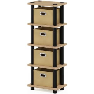 Furinno LAci 4-Bins System Rack for $15 Furinno LAci 4-Bins System Rack for $15