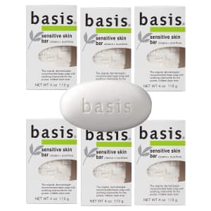 Basis Sensitive Skin Bar Soap 6-Pack for $11