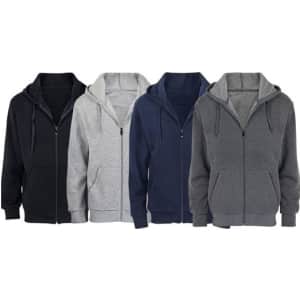 Youalso Men's Fleece Full-Zip Hoodie 2-Pack. It's a savings of $51, and $14 per hoodie.