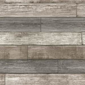 NuWallpaper Reclaimed Wood Plank Textured Vinyl Strippable Wallpaper for $27 NuWallpaper Reclaimed Wood Plank Textured Vinyl Strippable Wallpaper for $27