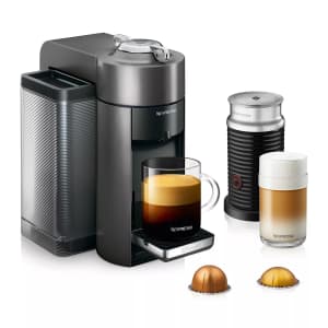 DeLonghi Nespresso Vertuo Coffee & Espresso Maker w/ Aeroccino for $130