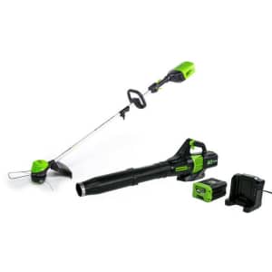 Greenworks Cordless String Trimmer and Leaf Blower Combo Kit for $237 Greenworks Cordless String Trimmer and Leaf Blower Combo Kit for $237