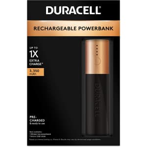 Duracell 3,350mAh Rechargeable Powerbank for $10