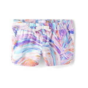 The Children's Place Girls' Pull On Everyday Shorts, Peri Pop, 4 for $6