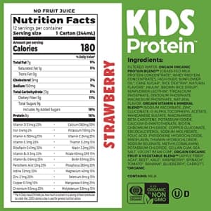 Orgain Organic Kids Nutritional Protein Shake, Strawberry - Kids Snacks with 8g Dairy Protein, 22 for $25