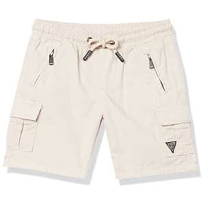 GUESS Boys' Big Twill Gabardine Cargo Pocket Shorts, Muted Stone, 10 for $42
