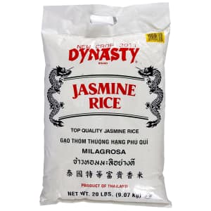 Dynasty 20-lb. Jasmine Rice for $17 via Sub & Save