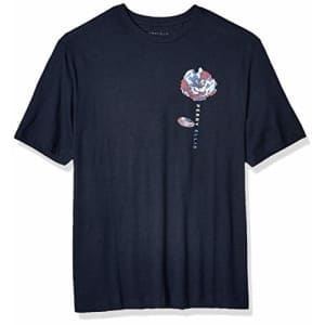Perry Ellis Men's Big and Tall Big & Tall Printed Short Sleeve Tee Shirt, Dark Sapphire, 2X Large for $15