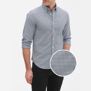 Banana Republic Factory Men's Slim-Fit Untucked Oxford Shirt for $16 in cart
