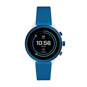 Fossil Women's Sport Heart Rate Metal and Silicone Touchscreen Smartwatch, Color: White, Blue for $200 Fossil Women's Sport Heart Rate Metal and Silicone Touchscreen Smartwatch, Color: White, Blue for $200