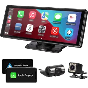 10.26" Portable Car Stereo with HD Dash Cam for $150