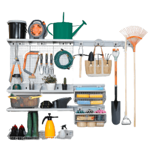 Haus 59-Piece Quick-Release Snap Rail Garage Organization System Kit for $73 in cart