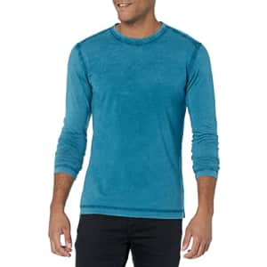 BOSS Men's Garment Dyed Jersey Long Sleeve T-Shirt, sonoran Sky, XXL for $39
